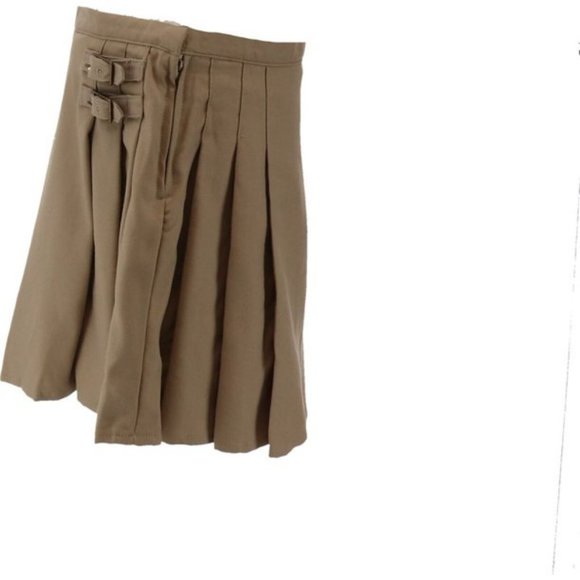 NWT LANDS' END UNIFORM GIRL'S AT THE KNEE BUCKLE SKIRT CLASSIC NAVY 14, 16 - Picture 4 of 11